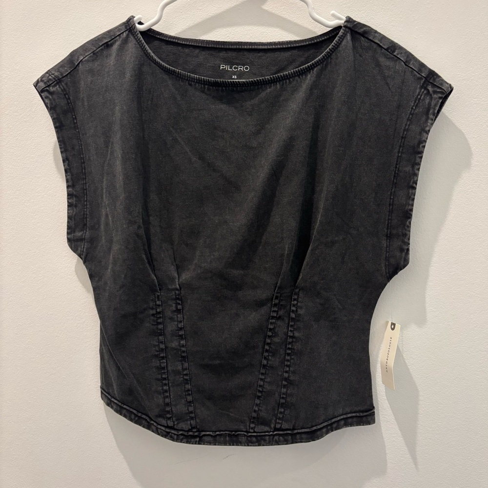 Pilcro Black Sleeveless Top